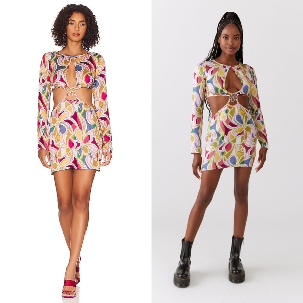 For Love and Lemons Thora Long Sleeve Mini Dress